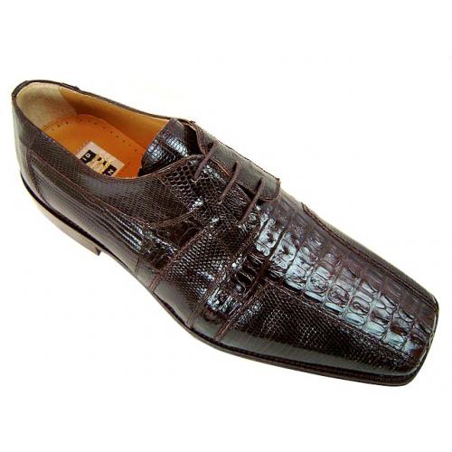 David Eden Brewton Brown Crocodile tail/Lizard Shoes